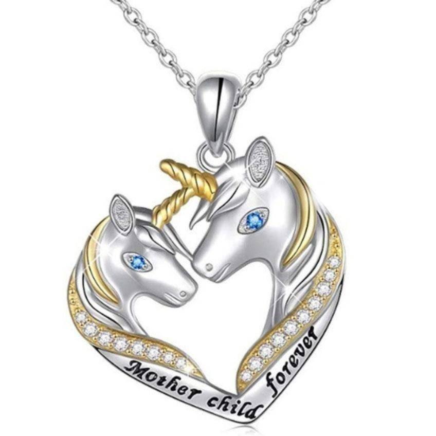 Collier Licorne<br> Coeur - Une Licorne