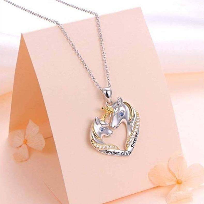 Collier Licorne<br> Coeur - Une Licorne