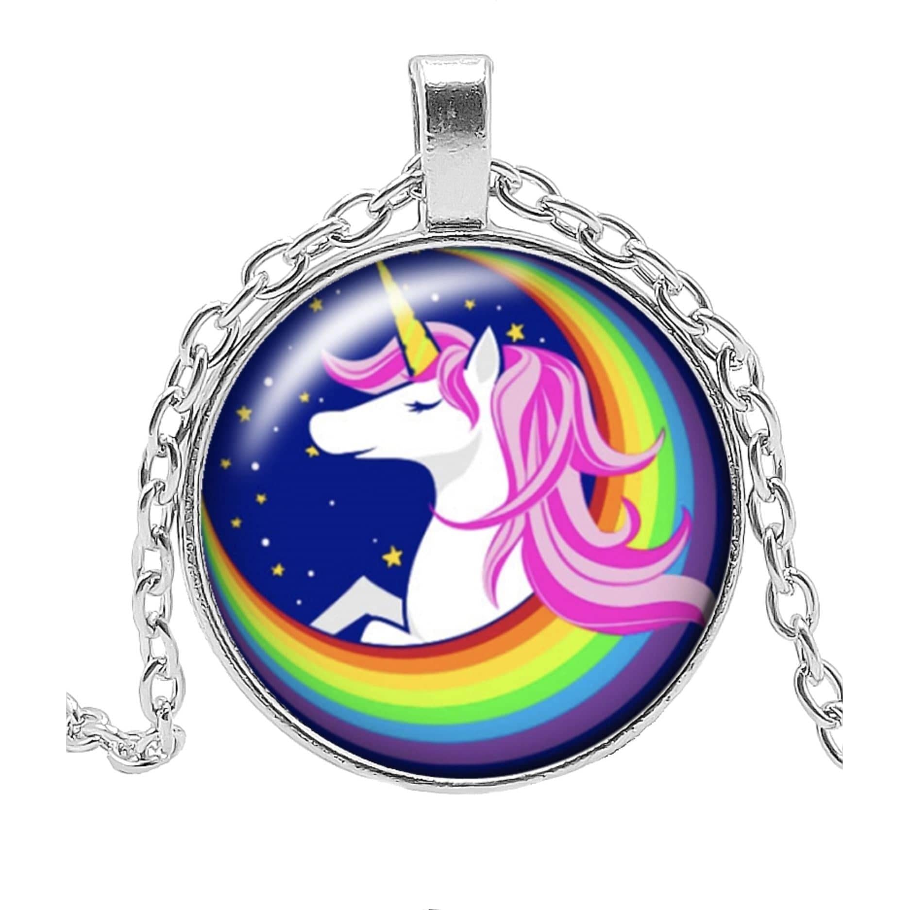Collier Licorne<br> Tête Dessin - Une Licorne