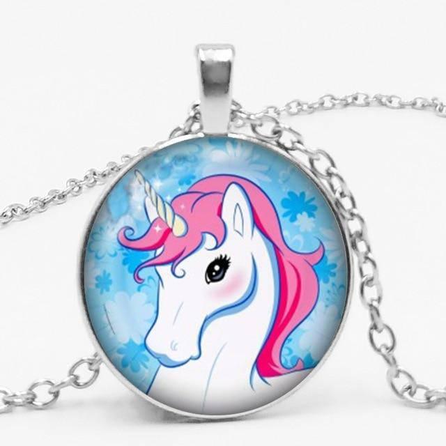 Collier Licorne<br> Tête Dessin - Une Licorne