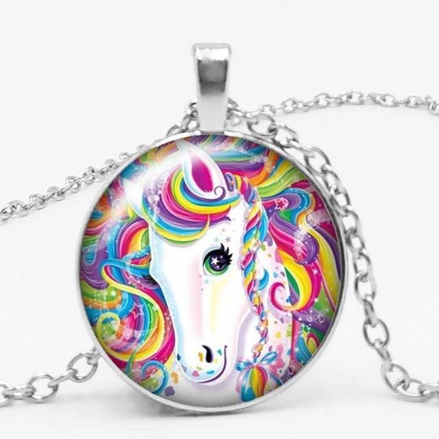 Collier Licorne<br> Tête Dessin - Une Licorne
