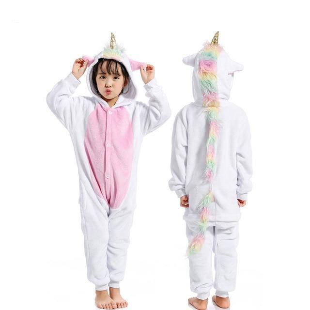 Combinaison Licorne Blanche et Rose - Une Licorne