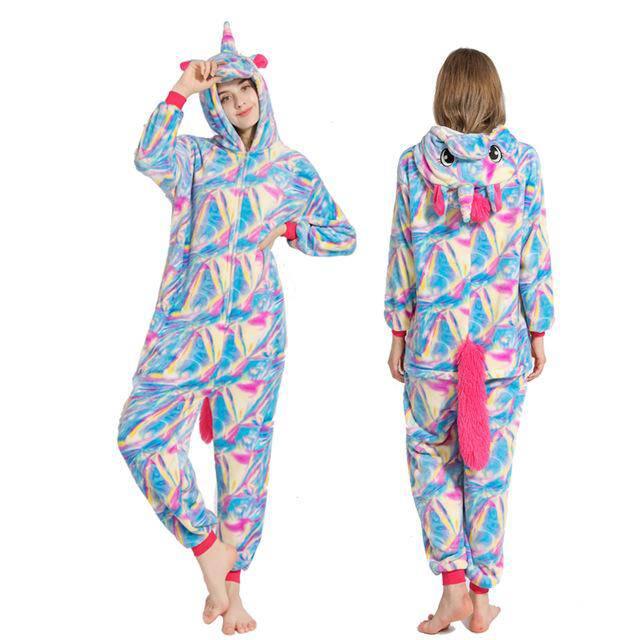 Combinaison Licorne Bleue et Rose - Une Licorne