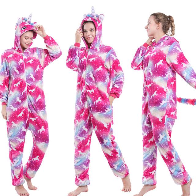 Combinaison licorne fuchsia