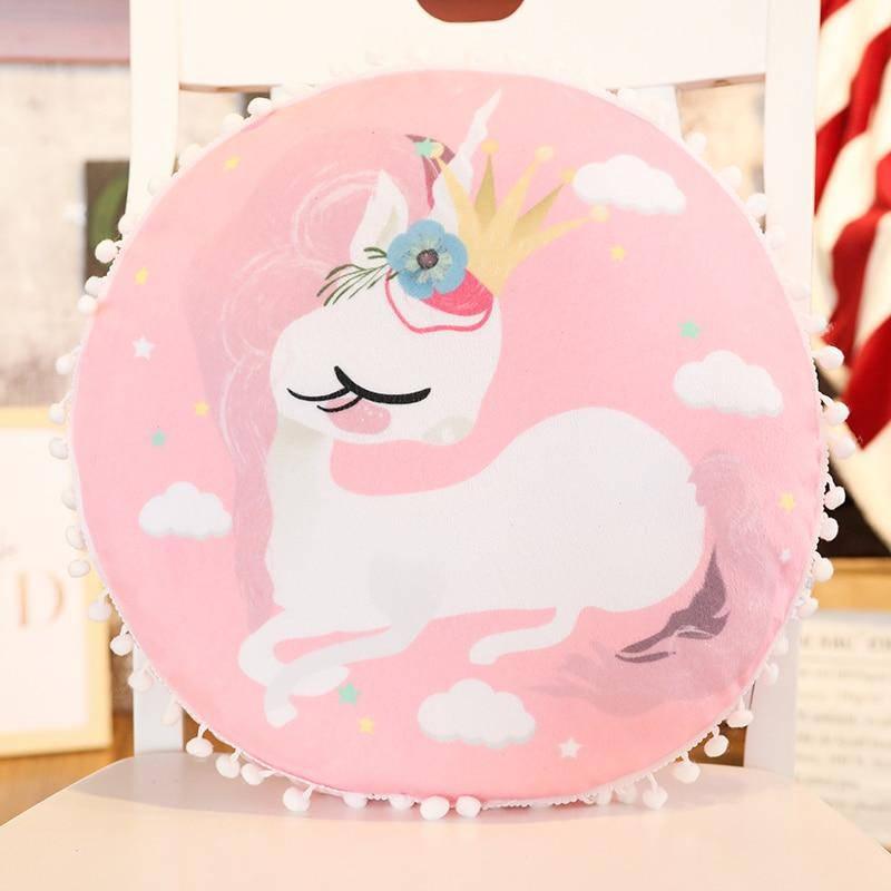 Coussin Licorne Rond - Une Licorne