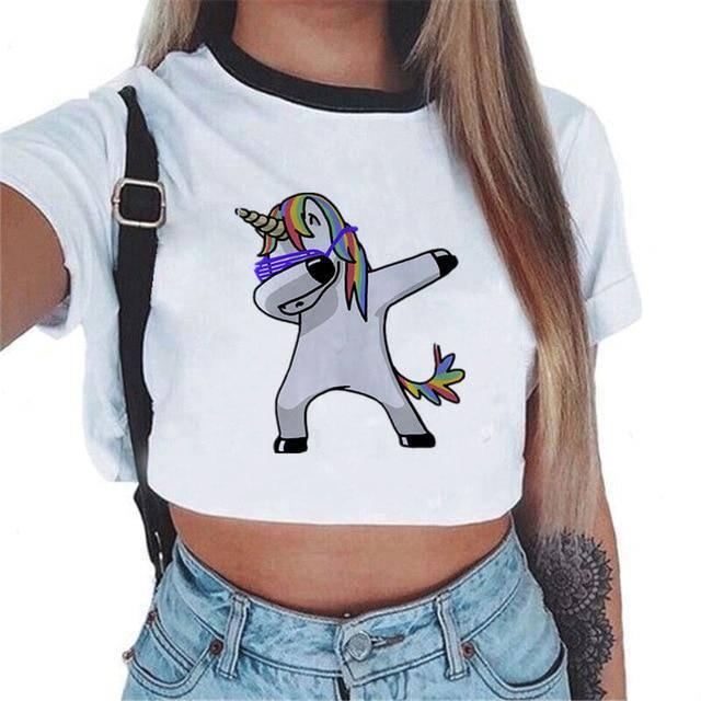 Crop Top Licorne Dab - Une Licorne