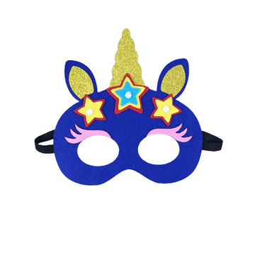 Demi-masque licorne bleu