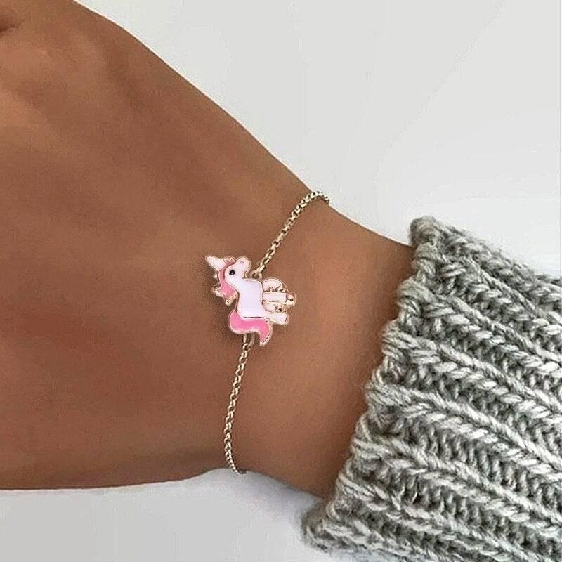 Ensemble 3 Pièces Bijoux Licorne Rose - Licorne