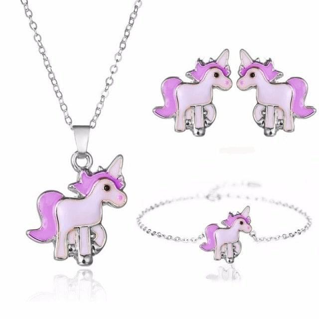 Ensemble Bijoux Licorne Violet - Licorne
