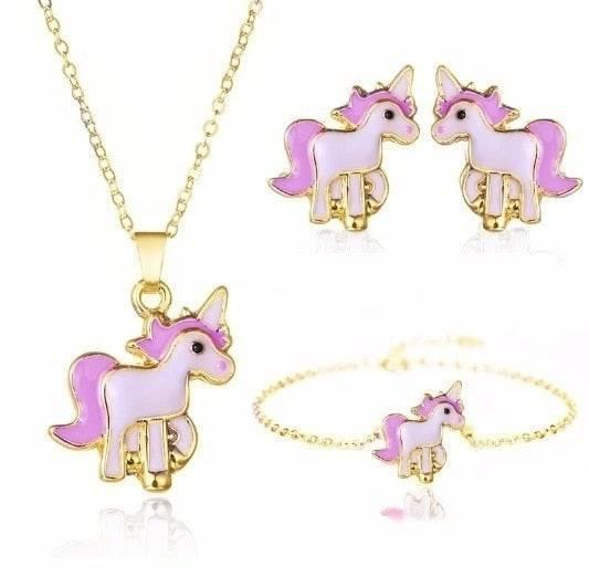 Ensemble Bijoux Licorne Violet - Licorne