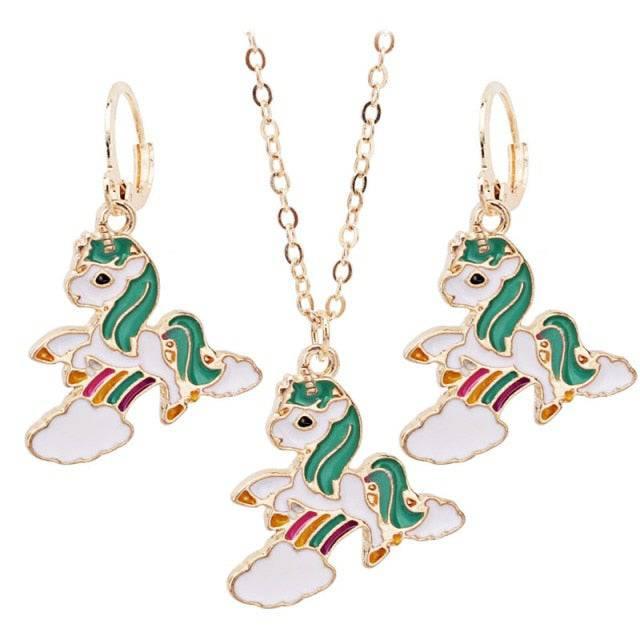 Ensemble Bijoux Vert Licorne - Licorne
