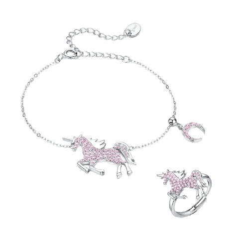 Ensemble Bracelet et Bague Licorne Argent - Licorne