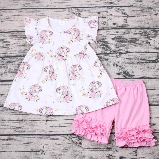 Ensemble licorne blouse et short fille - Licorne