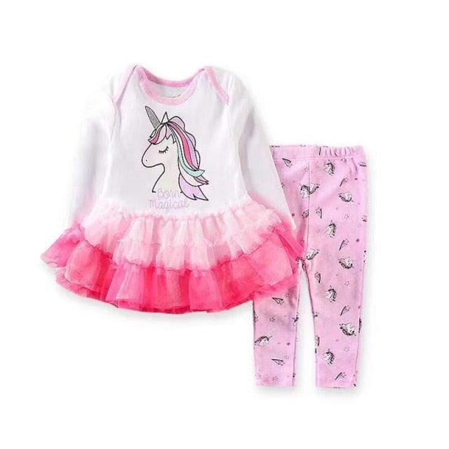 Ensemble licorne body tutu & pantalon bébé