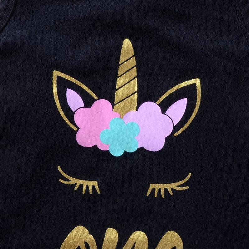 Ensemble Licorne Débardeur & Short Fille - Licorne