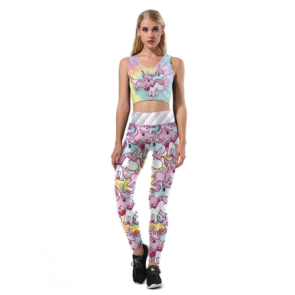 Ensemble licorne mini top moulant & legging femme