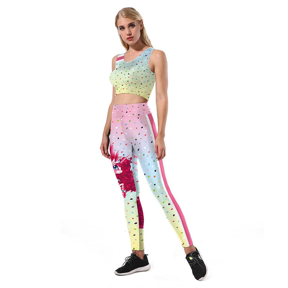 Ensemble licorne mini top moulant & legging femme - Licorne