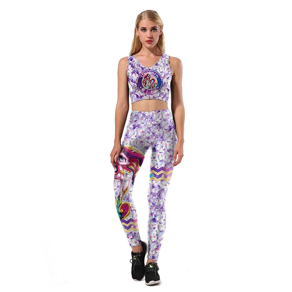 Ensemble licorne mini top moulant & legging femme - Licorne