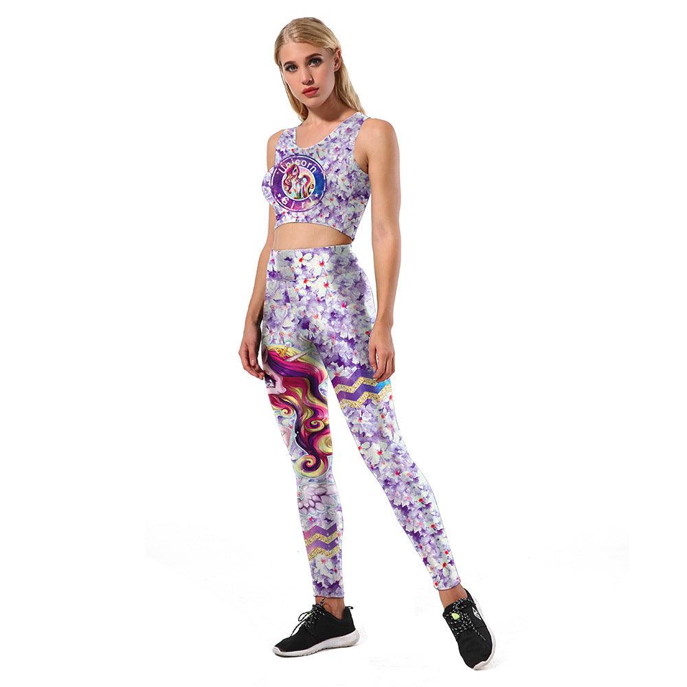 Ensemble licorne mini top moulant & legging femme - Licorne