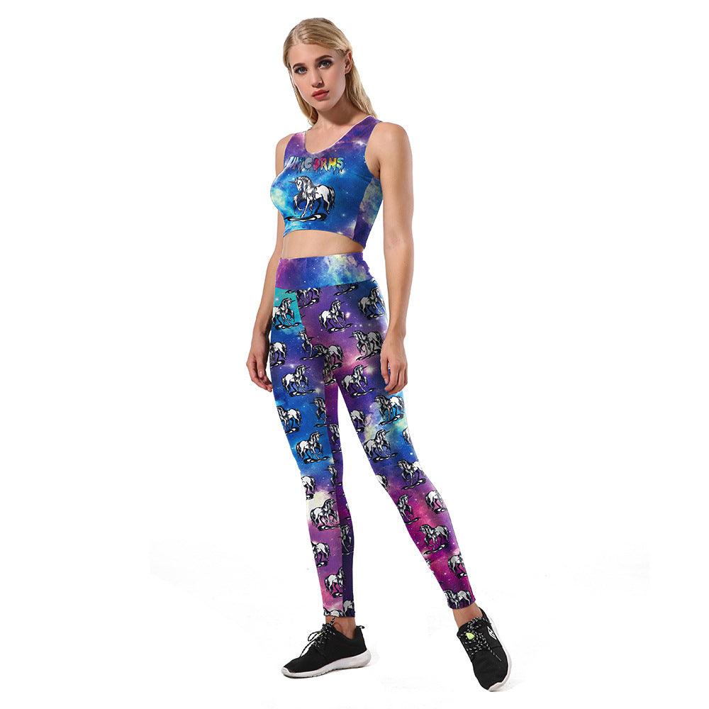 Ensemble licorne mini top moulant & legging femme - Licorne