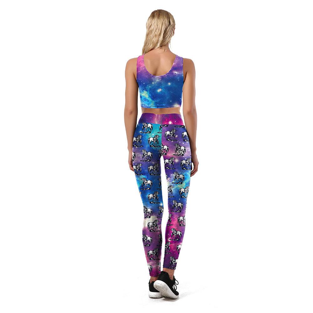 Ensemble licorne mini top moulant & legging femme - Licorne