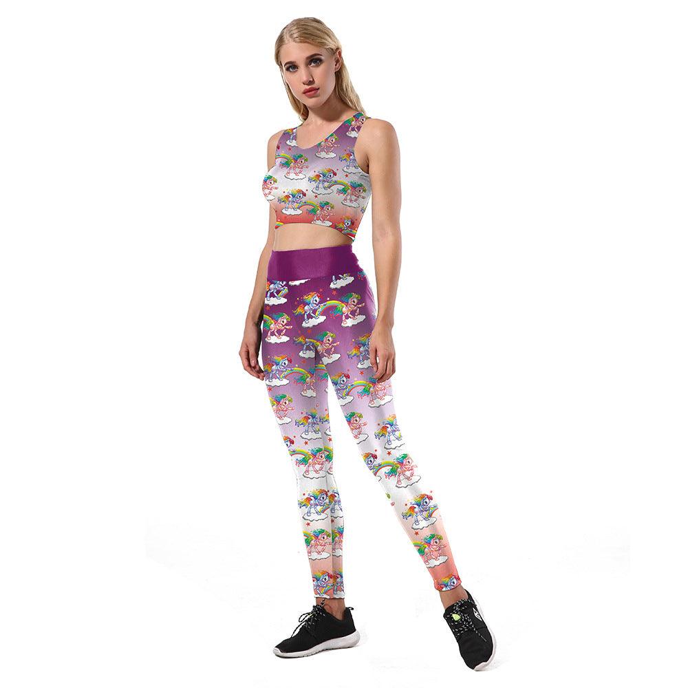 Ensemble licorne mini top moulant & legging femme - Licorne