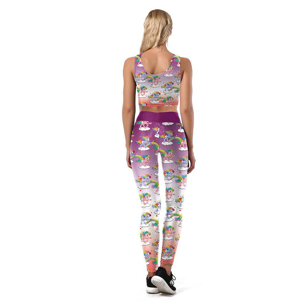 Ensemble licorne mini top moulant & legging femme - Licorne