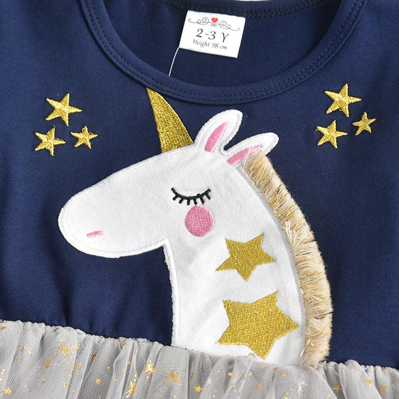 Ensemble Licorne Robe Tutu & Collant Fille - Licorne