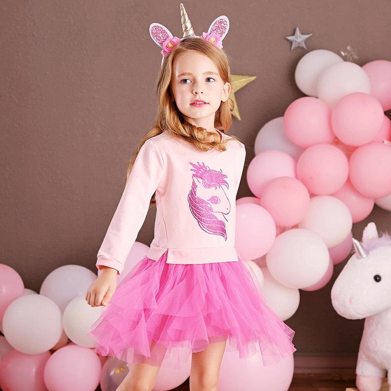 Ensemble Licorne Robe Tutu & Collant Fille - Licorne