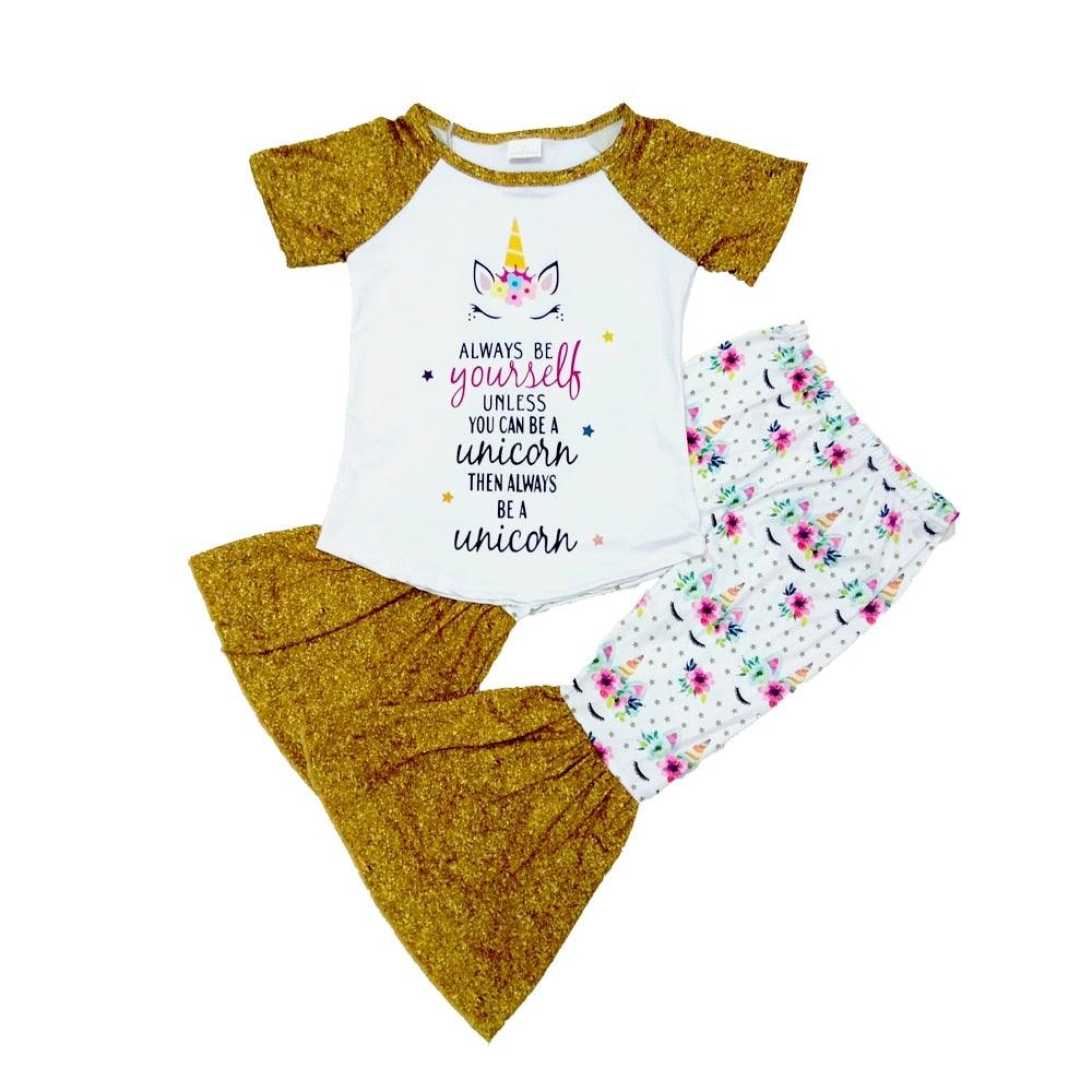 Ensemble licorne sirène fille