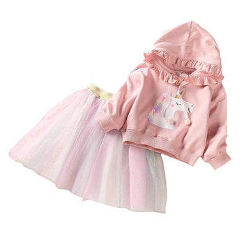 Ensemble Licorne Sweat à Capuche et Tutu Pour Fille - Licorne