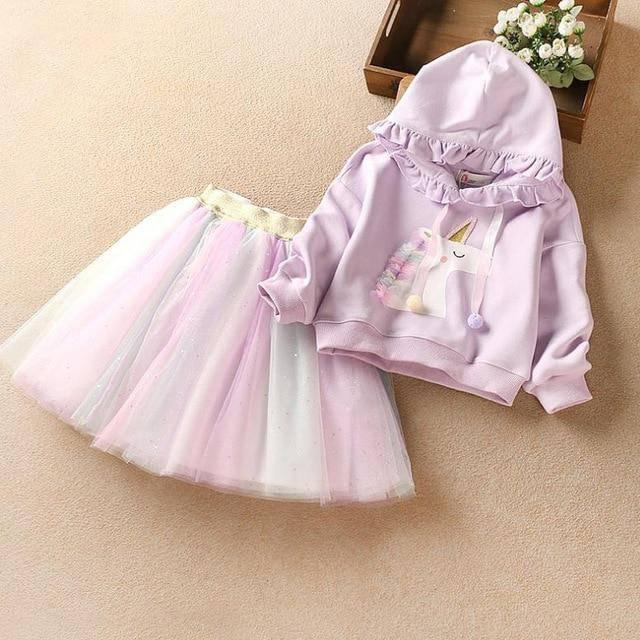 Ensemble Licorne Sweat et Jupe - Une Licorne