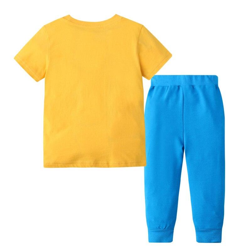 Ensemble licorne t-shirt jaune & jogging bleu garçon