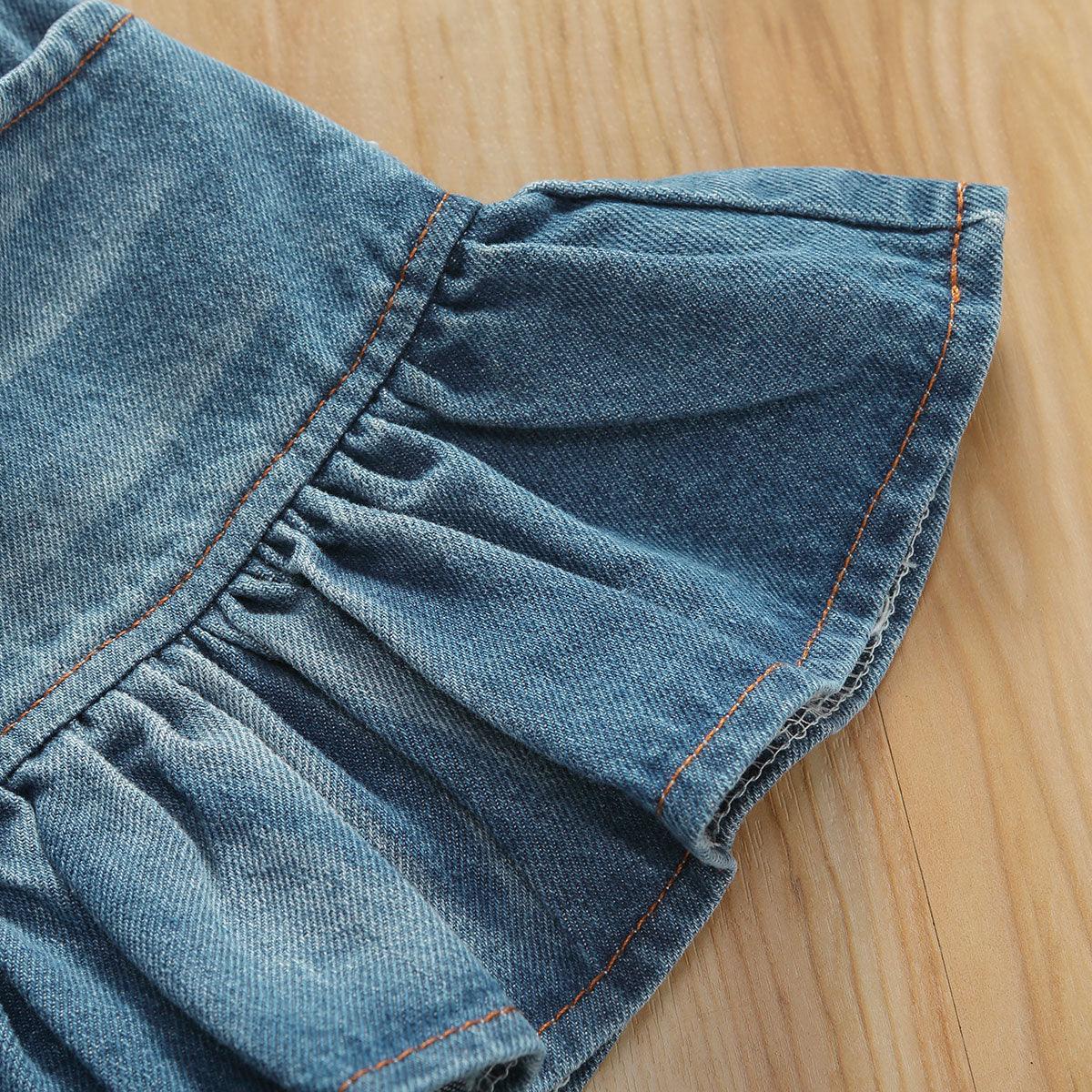 Ensemble Licorne T-shirt & Jupe Denim Fille - Licorne