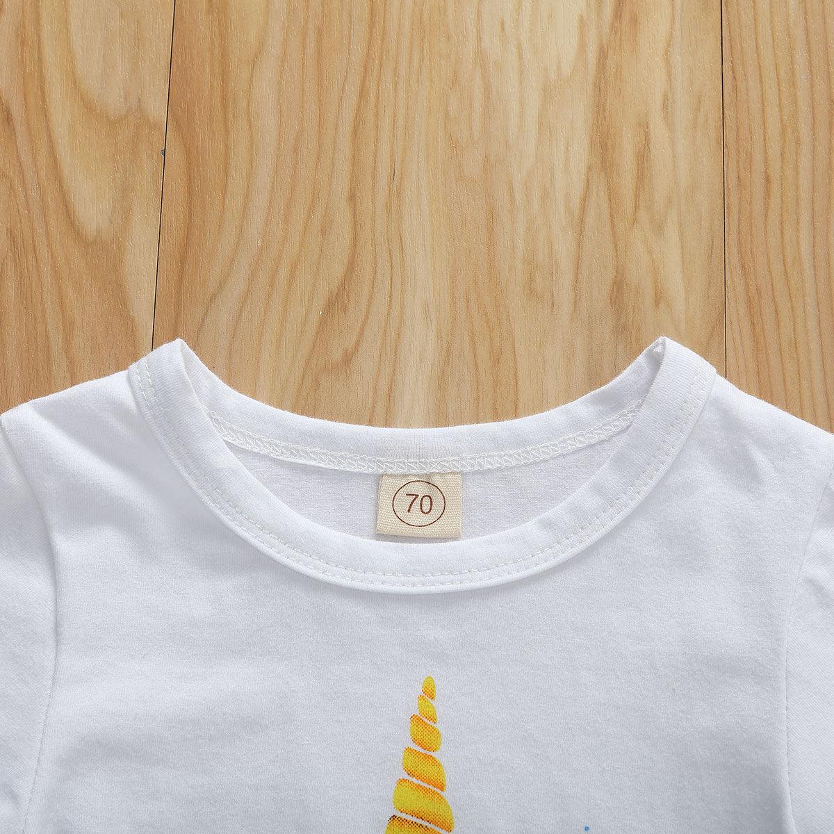 Ensemble Licorne T-shirt & Jupe Denim Fille - Licorne
