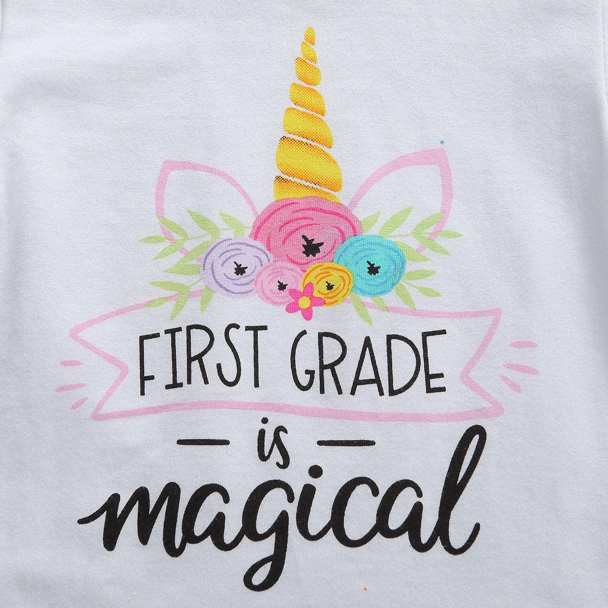 Ensemble Licorne T-shirt & Jupe Denim Fille - Licorne