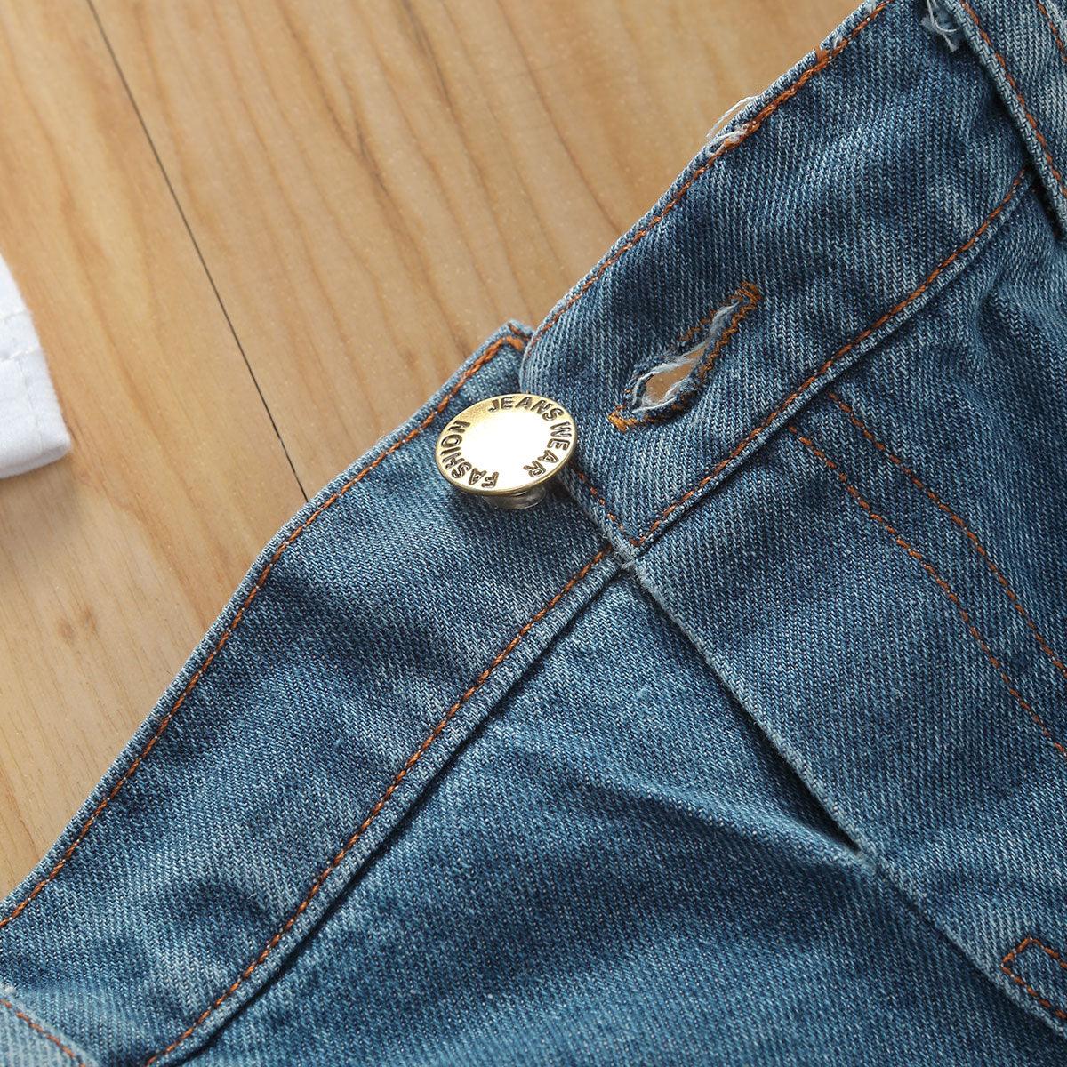 Ensemble Licorne T-shirt & Jupe Denim Fille - Licorne