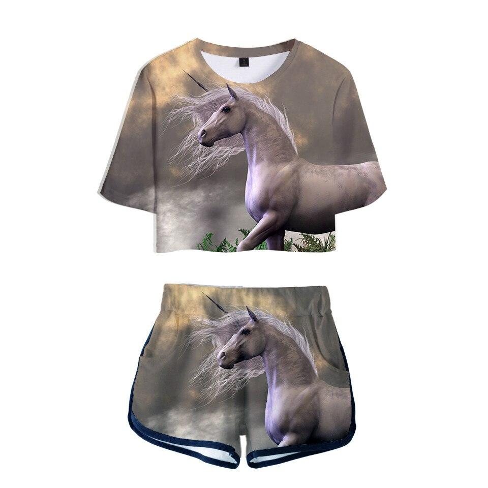 Ensemble licorne t-shirt et short femme - Licorne