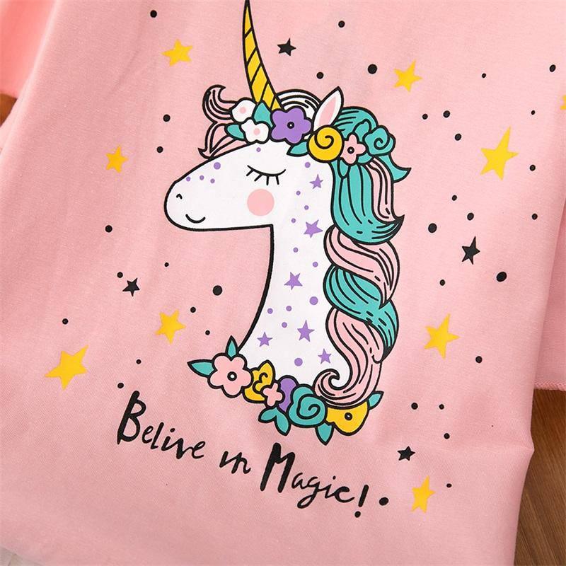 Ensemble Licorne T-shirt et Tutu - Une Licorne