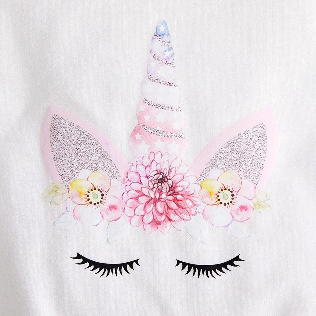 Ensemble Survêtement Licorne Black & White Pour Fille - Licorne