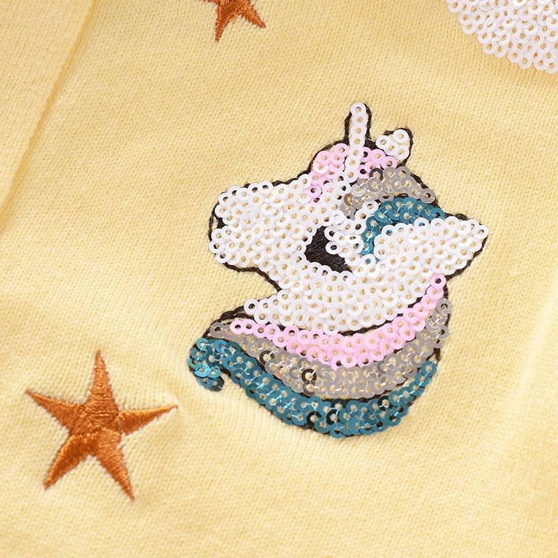 Gilet Licorne Tricot Jaune - Une Licorne