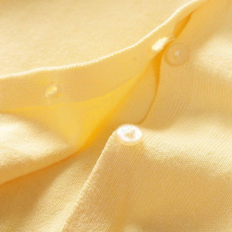 Gilet Licorne Tricot Jaune - Une Licorne