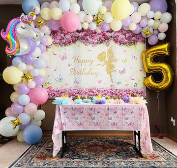Guirlande ballons licorne Happy Birthday