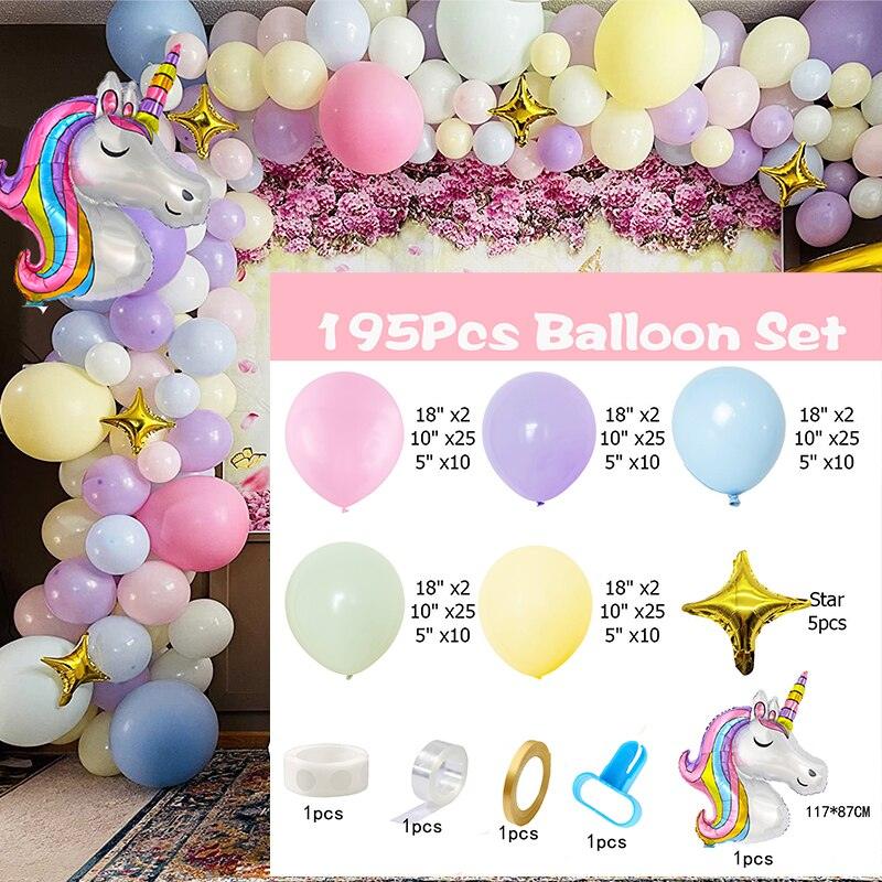Guirlande ballons licorne Happy Birthday - Licorne