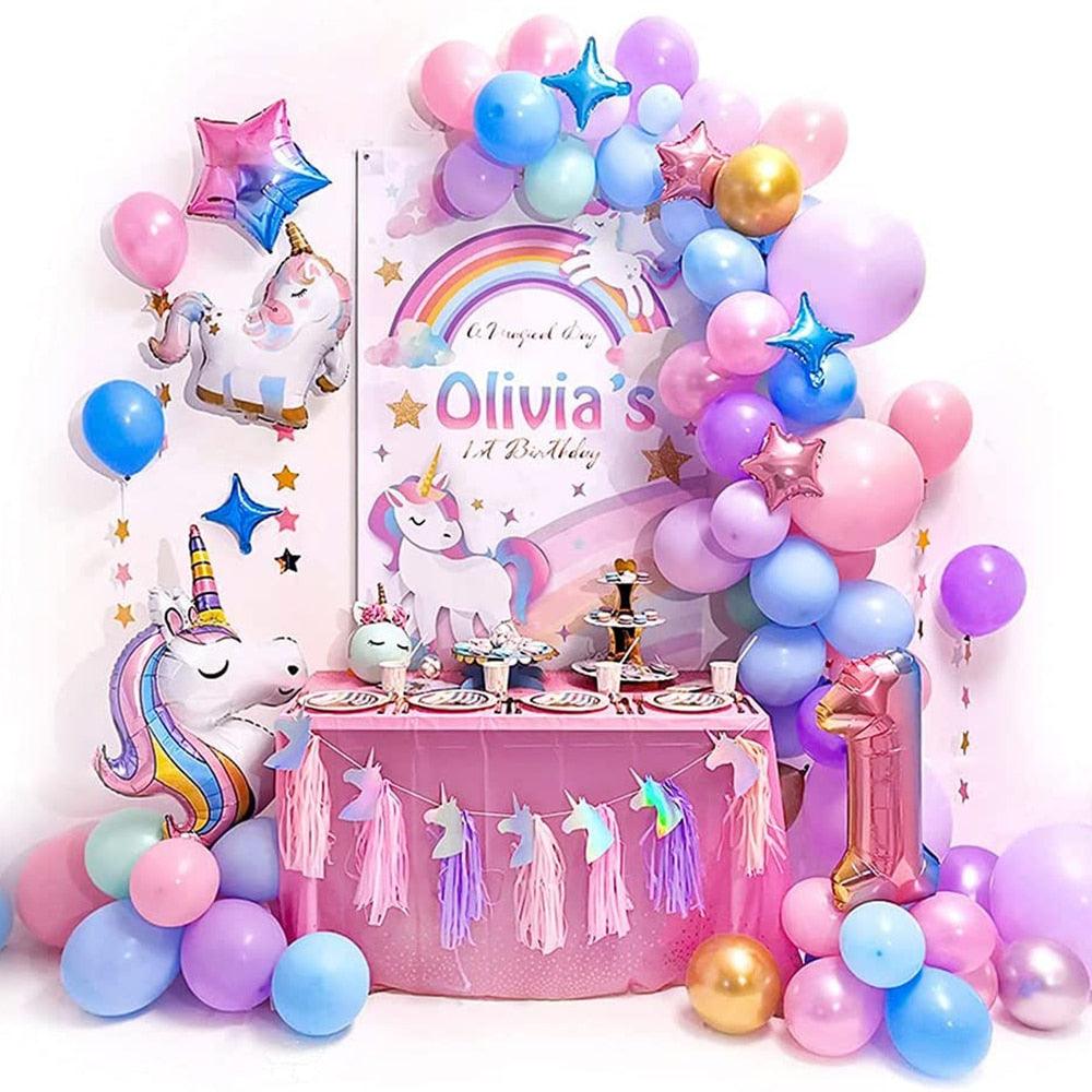 Guirlande ballons licorne magique