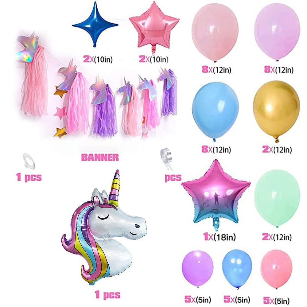 Guirlande ballons licorne magique - Licorne