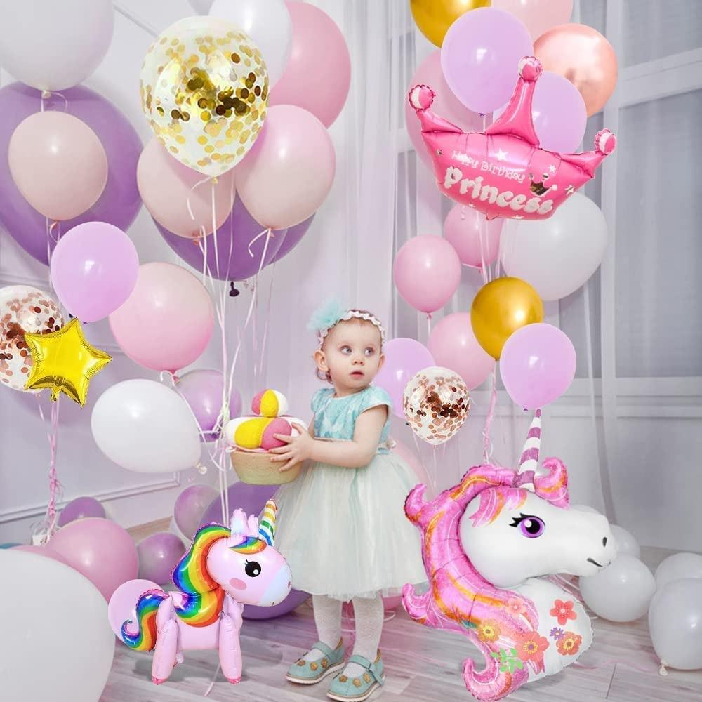 Guirlande ballons macarons licorne princesse - Licorne