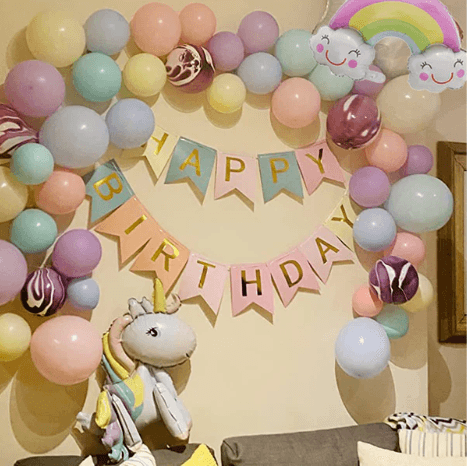 Guirlande de ballons licorne & arc-en-ciel - Licorne