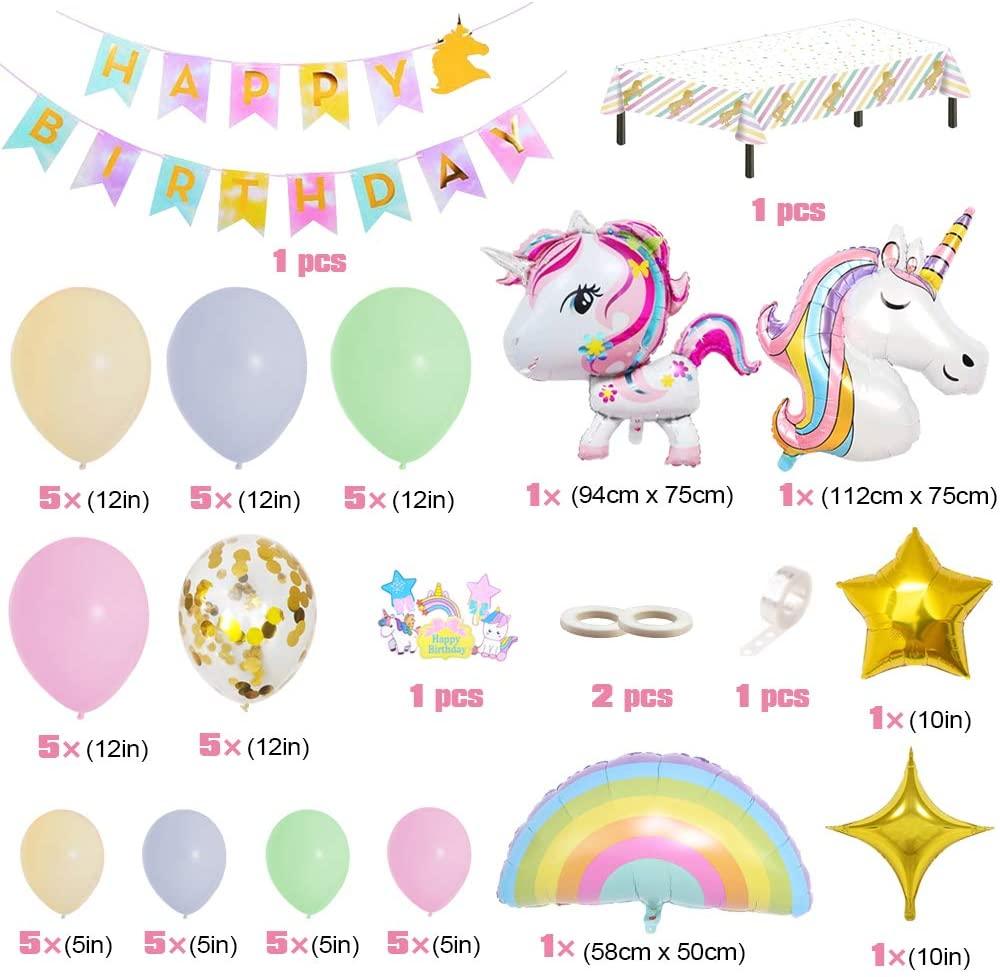 Guirlande de ballons licornes en arc - Licorne