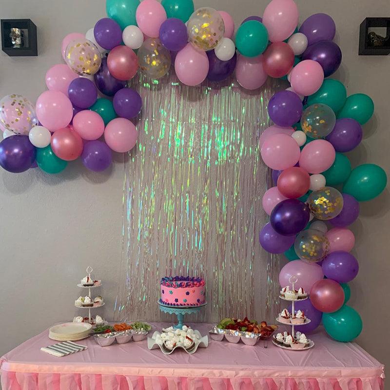 Guirlande de grands ballons licornes en arc pour anniversaire - Licorne